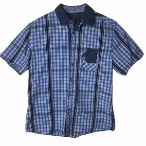 Royal Testimony Plaid short sleeve button up